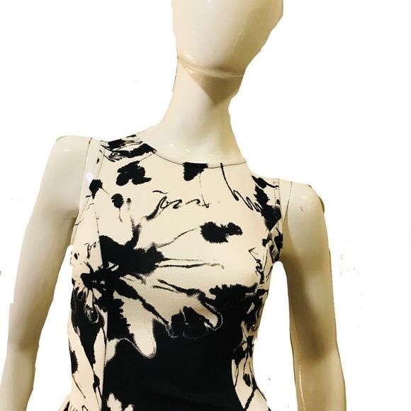 Soprano Floral Abstract Dress Black White Size XS - Picture 12 of 16